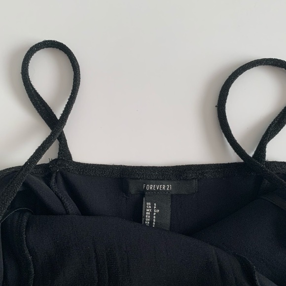 Sparkly Black Body-con Midi Dress Forever 21 Sz S - Picture 3 of 4